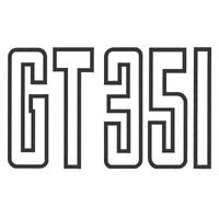 DECAL XB GT FENDER LARGE BLACK 'GT 351'