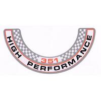 "351 HIGH PERFORMANCE" AIR CLEANER DECAL XW GT