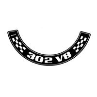 DECAL '302 V8' SMALL AIR CLEANER XA XB ZF ZG
