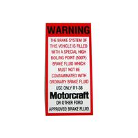DECAL XA BRAKE FLUID