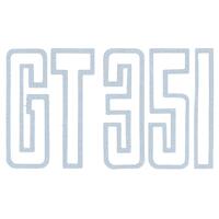DECAL XB GT BOOT SILVER 'GT 351'