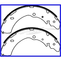 BRAKE SHOE SET REAR RODEO SUIT 295MM DRUMS