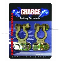 BATTERY TERMINAL - 2PC BRASS SADDLE TYPE