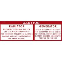 DECAL RADIATOR AND GENERATOR HD - HG LC