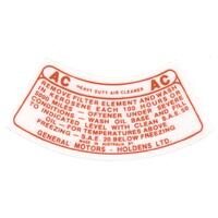 AIR CLEANER DECAL AC (BROWN) FE EARLY FC