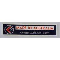 "Made In Australia" Cowl Decal AP5-VE