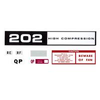 ENGINE DECAL KIT HOLDEN HQ 202 HIGH COMP