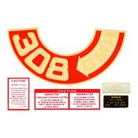 '308' ENGINE DECAL KIT HT HG