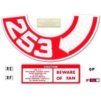 ENGINE DECAL KIT HOLDEN HQ '253 HOLDEN'