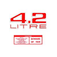 4.2 LITRE ENGINE DECAL KIT HJ LH