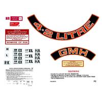 '4.2 LITRE' ENGINE DECAL KIT (RED) LX