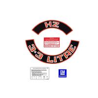 '3.3 LITRE' ENGINE DECAL KIT (RED) HZ