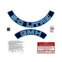 ENGINE DECAL KIT '5.0 LITRE' BLUE VK