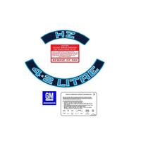 '4.2 LITRE' ENGINE DECAL KIT (BLUE) HZ