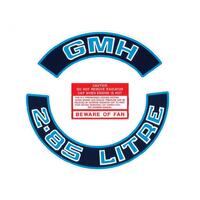 '2.85 LITRE' ENGINE DECAL KIT (BLUE) VB-