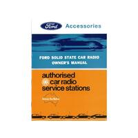 RADIO OWNERS MANUALS XW XY ZC ZD 2 PIECE