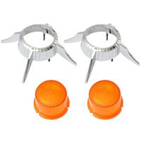 INDICATOR LENS & CHROME SURROUND  (REAR) XM XP PAIR