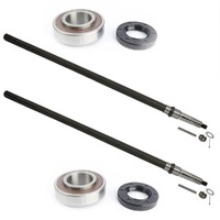 FJ REAR AXLE SET INCLUDES 2 AXLES WHEEL BEARINGS, SEALS, KEYWAY LOCK WASHER AND SPLIT PINS from early 1954 Engine Number