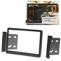 DOUBLE DIN FACIA & FITTING KIT VT VX VU WH BLACK ALLOWS INSTALLATION OF NON GENUINE DOUBLE DIN DECK