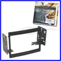 DOUBLE DIN FACIA & FITTING KIT VY VZ BLACK ALLOWS INSTALLATION OF NON GENUINE DOUBLE DIN DECK