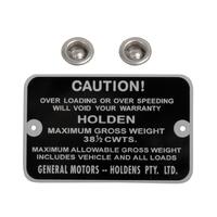 GROSS WEIGHT TAG HK HT HG UTE 38 1/2 CWT