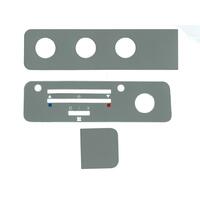 LOWER DASH FACIA PLATE DECAL TRANSFER SETS LX SS/ SLR/A9X WITHOUT AIR CONDITIONING SILVER