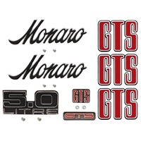 Badge Kit HJ Holden Monaro GTS 308 (Blk