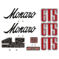 Badge Kit HJ Holden Monaro GTS 253 (Blk
