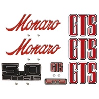 Badge Kit HJ Holden Monaro GTS 308 (Red