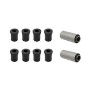 KIT SHACKLE RUBBERS EJ EH HD HR HK ALL , HT HG UTE PANEL VAN MANUAL MONARO GTS 10 UNITS SMALL BUSHES