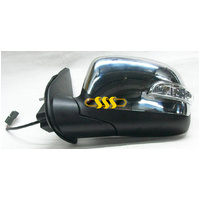 MIRROR RA RODEO LEFT HAND DOOR ELECTRIC CHROME WITH LIGHT 08-05 TO 09/07