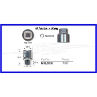 MAG WHEEL LOCK NUT SET 7/16'-20 SUITS FB-WB TORANA