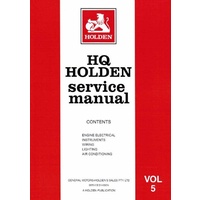 WORKSHOP MANUAL HQ VOLUME 5