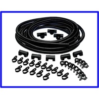 WIRING HARNESS CONDUIT KIT 1/2 INCH ID 25 FOOT LONG WITH ASSORTED CLIPS