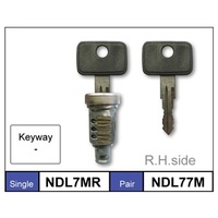 DOOR BARREL AND KEYS SB BARINA RH 04/94 TO 9/99