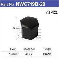 WHEEL NUT CAP COVER BLACK VT VX VY VZ WH WK WL SET OF 20