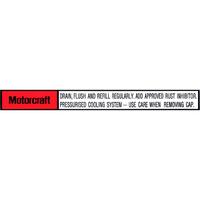 DECAL RADIATOR SUPPORT PANEL XB ZG