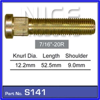 WHEEL STUD SUITS DISC REAR HJ HX HZ WB 7/16' 12.2 MM KNURL 52.5MM LONG 9.0MM SHOULDER REPLACES 9943586