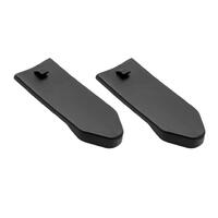 SEAT BELT TOP COVERS BLACK WITH HOOK PAIR