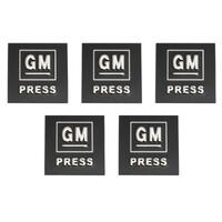 SEAT BELT BADGE SET 'GM PRESS' LC LJ SA BUILD (5 PCS)