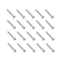 SCREW PACK OVAL HEAD CR REC TAPPER 6 X 1
