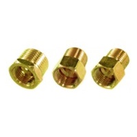 Brass Temp Bush Reducer 5/8 Unf x 1/2 Np far left in picture