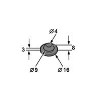 BLANKING GROMMET PLUG 8MM HOLE 15.5MM OD