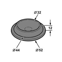 BLANKING GROMMET 40MM HOLE 52MM OD MUSH