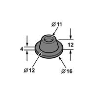 BUMPER/GROMMET PLUG 11MM HOLE 17MM OD MU