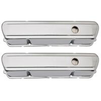 ROCKER COVER CHROME PLAIN TALL 253 308 HOLDEN PAIR