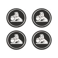 DECAL WHEEL CAP EARLY HQ GTS ROAD WHEEL - SET OF 4