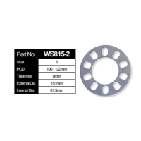 WHEEL SPACERS COMMODORE VB-VZ 8MM 1 PAIR will also fit FE TO HK HQ TO WB