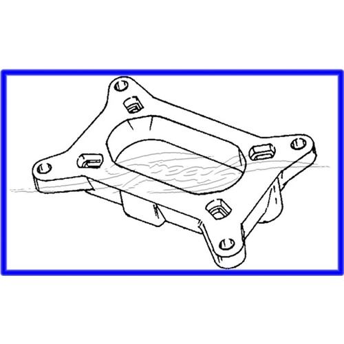 Adaptor Holley 2bbl to Early 253 Water Heated Manf