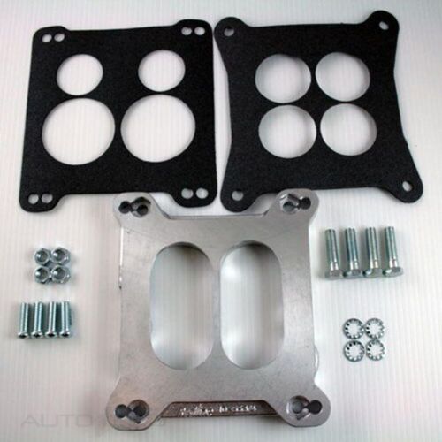 Adaptor Plate for 4bbl Spreadbore to Squarebore OR Squarebore to Spreadbore reversible and comes with bolts and gaskets